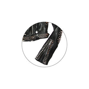 Chaqueta de Lona y Cuero Estilo Punk para Hombre, Nueva, a la Moda, Precio de Fábrica, Transpirable, Resistente al Viento, de Alta Calidad, Secado Rápido, para Invierno - Product Image 6