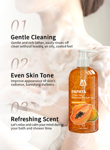 <span class=keywords><strong>Gel</strong></span> <span class=keywords><strong>douche</strong></span> exfoliant pour le corps à la papaye, <span class=keywords><strong>prix</strong></span> d'usine, vente chaude, blanchissant et lissant la peau, lavage corporel - Product Image 5