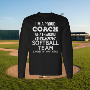 Softball Coach Long Sleeve T-Shirt Appreciation <b>Polo</b> Shirt Soft and Comfortable Design for Coaches - Product Image 3