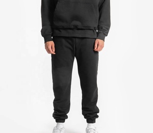 Pantalon de jogging pour homme surdimensionné, personnalisé OEM, 100% coton respirant, écologique, grande taille, noir premium, style hip-hop, nouveauté 2024 - Product Image 1