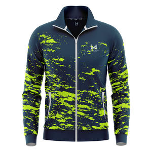 แจ็กเก็ตคอตั้งสำหรับผู้ชายผ้าโพลีเอสเตอร์100% งานตามสั่งปักแนวไฮสตรีทสไตล์ทางการมีซิปหน้าแบบหลวมสำหรับฤดูใบไม้ผลิ - Product Image 5