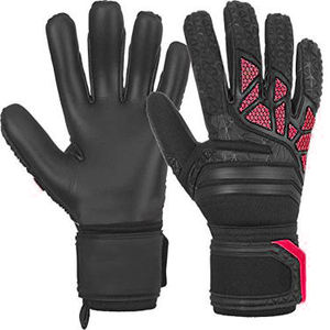 Goalkeeper Gloves with High-Grip Black Latex Palm, 3D Rubber Injected Backhand Protection, <b>and</b> Double-Wrap Elastic <b>Wrist</b> <b>Support</b> - Product Image 1