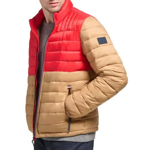 Chaqueta acolchada resistente al agua para hombre con cremalleras seguras, puños elásticos y costuras resistentes, ropa para clima frío, chaquetas acolchadas - Product Image 3