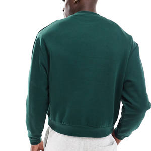 OEM venta al por mayor de peso pesado 100% algodón sudaderas de gran tamaño cuello redondo pulóver Premium calidad básica sudaderas para hombres - Product Image 3