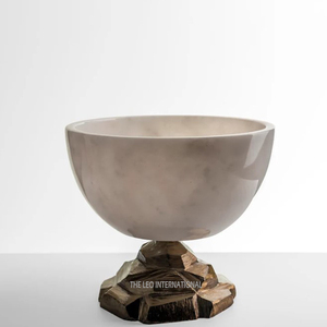 Cuenco decorativo para servir frutas de calidad elegante único con forma ovalada de Color blanco brillante japonés para decoración del hogar - Product Image 3