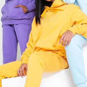 Unisex Lightweight Winter Track Suit Regular Fit Long Sleeve Sweatpants Solid Color Custom Logo Plus 100% Cotton Breathable - Product Image 6