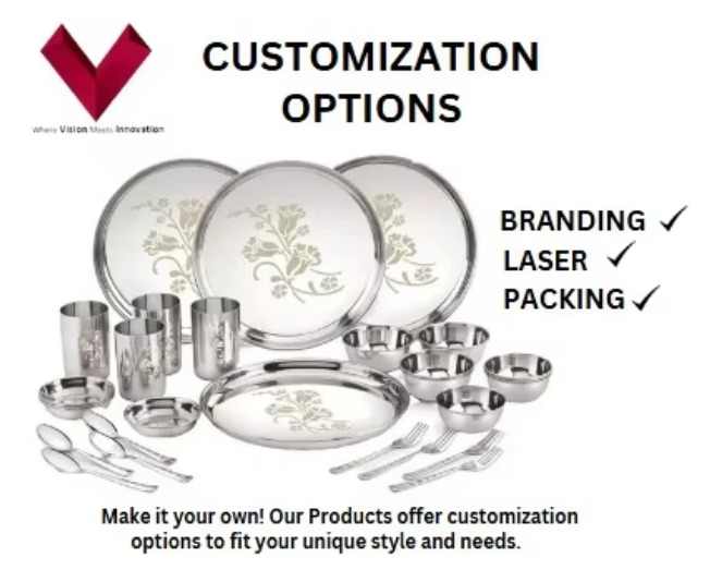 Hot Sale 24-Piece Stainless Steel Dinner Set with Plant Pattern Cutlery Dishes Plates Includes Ins Design Style Serving Knives
