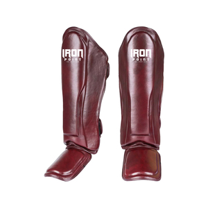 Espinillera de fútbol de alta calidad 100% cuero personalizable Protección Integral entrenador mejor precio - Product Image 1