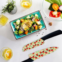 Couteau de chef en céramique super tranchant et durable, ensemble de 2 pièces, ambidextre, manche en plastique forgé, passe au lave-vaisselle, épaisseur de 3,0 mm, restaurant