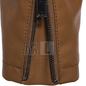 2025 Customized Logo Men's <b>Winter</b> Jacket Cow Skin Leather Streetwear Front Logo Placement Custom Colors Breathable Eco-Friendly - Product Image 5