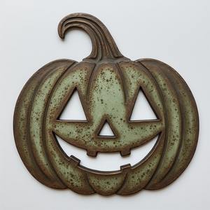 Adorno de linterna de hoja de hierro de diseño intrincado en acabado de pátina, arte hecho a mano que brilla maravillosamente como Halloween rústico - Product Image 6