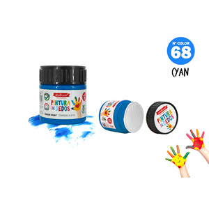 N68 Cyan 35ml vernice per le dita arte vernice prodotto - Product Image 1