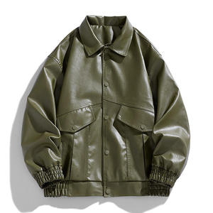 Leather <b>Jacket</b> for Men Premium Warm Durable Leather OEM ODM Factory Direct Wholesale Custom Fashion <b>Biker</b> <b>Jacket</b> - Product Image 1