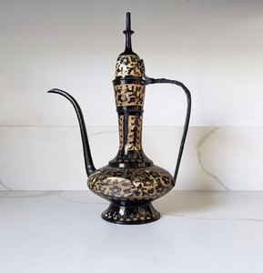 Позолоченный кулер и поднос с травлеными узорами. Декоративное Ближневосточное произведение искусства. Доступно по оптовым ценам. - Product Image 6