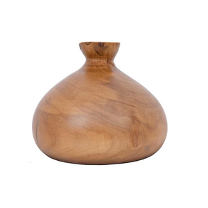 Vase de table décoratif en bois massif moderne de haute qualité, fait à la main, écologique, avec des tailles personnalisables et une finition polie - Product Image 3