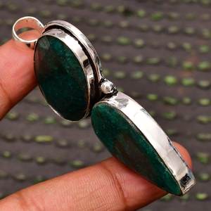 จี้มรกตทำด้วยมือสร้อยคอเงินสเตอร์ลิง925อัญมณีธรรมชาติของขวัญเครื่องประดับที่สง่างามสำหรับผู้หญิง - Product Image 4