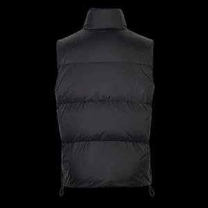 Logo personnalisé sans manches bulle unisexe bouffant vers le bas gilet hiver décontracté noir femmes veste à capuche coupe-vent brodé hommes vestes - Product Image 3