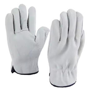 Gants de travail unisexes en cuir de vachette Gants de jardinage de sécurité de style uni pour un usage quotidien pour la conduite dans la cour - Product Image 1