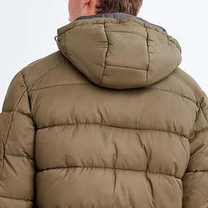 Chaqueta acolchada ligera a prueba de viento de último estilo para hombre, estampado de logotipo personalizado, tela de lona con capucha, novedad de invierno - Product Image 4