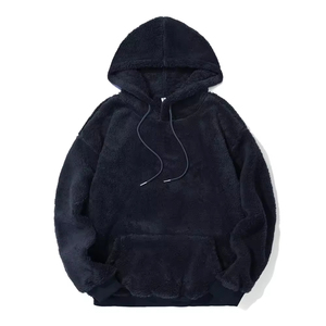 HIGH quality hoodies <b>Sherpa</b> Heavy Weight Men Hoodies Wholesale Men's Breathable Long Sleeve Teddy Fleece Hoodies FOR SALE - Product Image 4