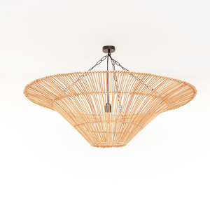 Lámpara colgante de ratán para decoración del hogar, luz de araña tejida hecha a mano, accesorios de mimbre, L, venta al por mayor - Product Image 6