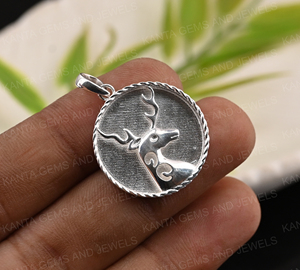 925กวางสีเงินแท้กาแลคซีแบบทำมือสำหรับคนรักสัตว์ที่ตั้งจี้เถ้าเรซินสำหรับให้นมแม่และเครื่องประดับที่ระลึก - Product Image 1