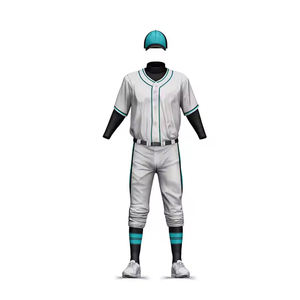 Uniforme de baseball à manches courtes de haute qualité avec logo personnalisable Nom Numéro Design respirant pour le confort Uniforme de baseball - Product Image 2