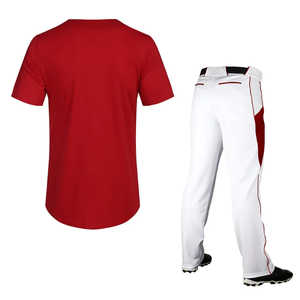 2025 Meilleure vente vêtements de sport couleur unie hommes uniforme de Baseball avec nom d'équipe personnalisé grande taille - Product Image 2