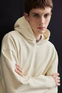 Custom Good Quality Heavy Weight <b>Hoodie</b> Blank Plain 80 Cotton 20 Polyester 480 Gsm Oversized Warm <b>Hoodie</b> No <b>String</b> - Product Image 2