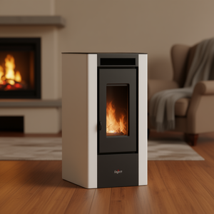 Estufa de Pellets Blanca ELLIOT 6 de 5.5kW, 4 Estrellas, Clase A+, 7025066 - Product Image 3