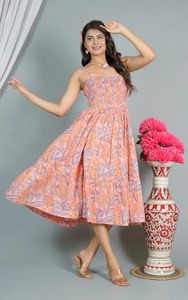 Vestido de algodón con estilo hecho a mano indio para mujer, ropa informal para fiesta de Boda de verano, regalo nupcial personalizado - Product Image 4