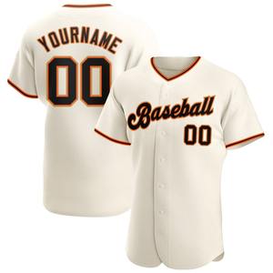 Pakistan Sportswear Industry Maillot de baseball authentique noir Orange-vieil or personnalisé - Product Image 1