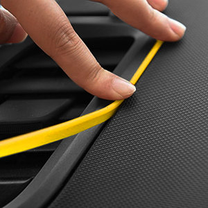 Bandes de garniture intérieure de voiture jaunes à emboîtement de 3 mm, 300 cm x 3 mm - Product Image 4