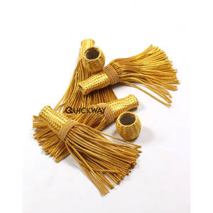 OEM académico oro lingotes borlas graduación Tam borla al por mayor Doctoral Tam con oro lingotes borla en Color dorado - Product Image 5