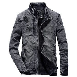 Vestes pour hommes Nouveau design Veste en jean pour hommes Logo personnalisé Matériel en jean original Haute qualité Respirant Séchage rapide Service OEM - Product Image 1