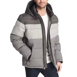 Men's Winter <b>Jacket</b> with Hood <b>Waterproof</b> Canvas Puffer <b>Warm</b> Street Wear and Bubble Style Winter Clothing - Product Image 5