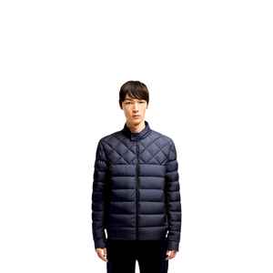 Doudoune matelassée imperméable à capuche avec logo personnalisé sur le devant, style décontracté en nylon, fermeture éclair, doublure en fausse fourrure pour l'hiver - Product Image 3