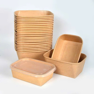 Tazón redondo desechable de papel kraft con tapa de PET de 500ml/750ml/1000ml para frutas, ensaladas, bocadillos, pizza y leche a buen precio. - Product Image 5