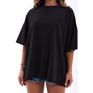 T-shirt grande taille 7169 en tissu jersey, couleur Siyah - Product Image 2