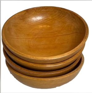 100% Natural único artesanal madera de Acacia ensalada servir logotipo personalizado cocina tazón de madera ecológico con tazón de comida de alta calidad - Product Image 1