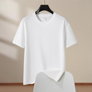 เสื้อยืดผ้าฝ้าย100% สำหรับผู้ชายมีหลายสีเสื้อยืดธรรมดาแบรนด์ตามสั่ง - Product Image 6