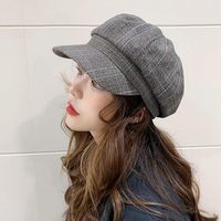 Mode laine femmes béret automne hiver casquette octogonale chapeaux élégant artiste peintre gavroche casquettes béret chapeaux