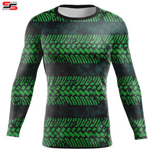 Fabricante de manga larga Rash Guard Sportswear Impresión por sublimación digital en tela de poliéster liso para nadar - Product Image 3
