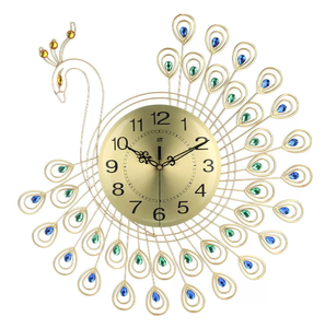 K rrass esesigner eacock etal ececorativo todos los Clock ululti or olor arty ecor otel & Home ecor todos los relojes - Product Image 2