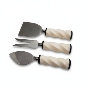 Juego de Cuchillos para Queso de Acero Inoxidable con Mangos de Resina Epoxi y Madera, Ecológico, Apto para Lavavajillas, para Servir con Estilo, Regalo para Restaurante - Product Image 5