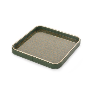 Luxe Craft Plateau de service en similicuir sophistiqué pliable fonctionnel pour la vaisselle de salle de bain Mélange parfait Praticité de luxe - Product Image 5