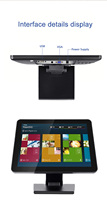 Escritorio plegable 19 pulgadas 5:4 TN IPS panel VGA USB montaje en pared Linu Win POS Monitor táctil capacitivo