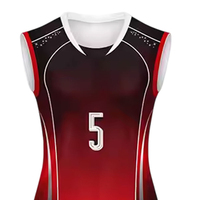 Conjuntos de Voleibol Personalizados sin Mangas con Estampado por Transferencia Térmica, Diseño de Cuello Único, 100% Poliéster, Tela de 160g, Precio Razonable