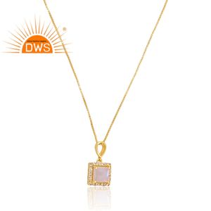 สร้อยคอจี้พลอยอัญมณีสีเงินสเตอร์ลิงสีเงินแท้จากผู้ผลิตเครื่องประดับอัญมณีสีรุ้งดีไซน์ล่าสุด - Product Image 2