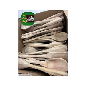 CUILLÈRE EN BOIS NATUREL FABRIQUÉ À LA MATÉRIAU ÉCOLOGIQUE POUR MÉLANGER LA CUISSON ET SERVIR LES ALIMENTS DANS LA CUISINE DOMESTIQUE OU L'HÔTEL - Product Image 5